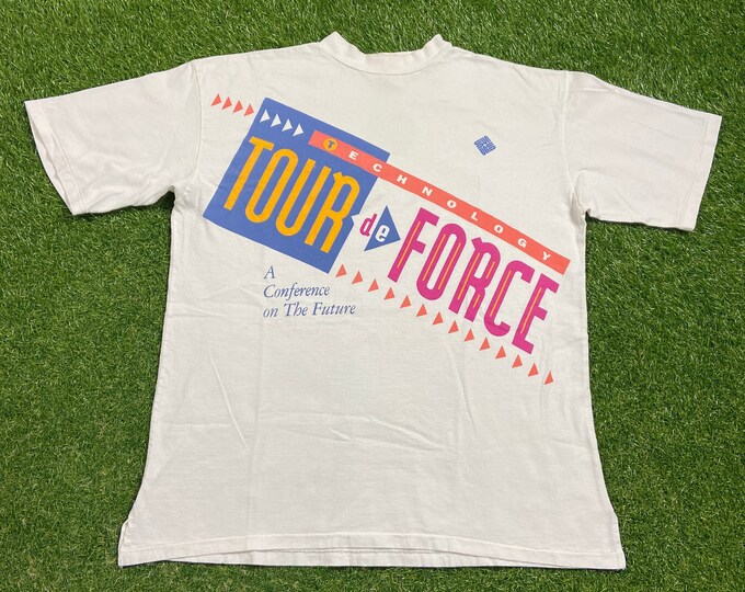 Vintage Tour de Force T Shirt Tee Made USA Size Xtra Large XL Computer Technology Program A Conference on the Future 1990s 90s