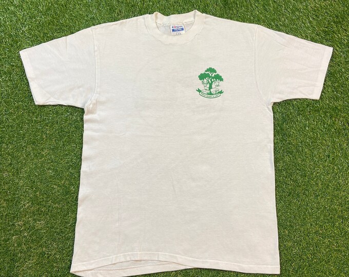 Vintage Save What's Left T Shirt Tee Size Xtra Large XL Environment Protect Our Rain Forest Animals Habitat All Over Print Cool 1990s 90s