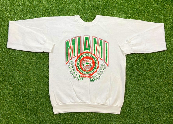 Miami hurricanes crewneck sweatshirt Clearance