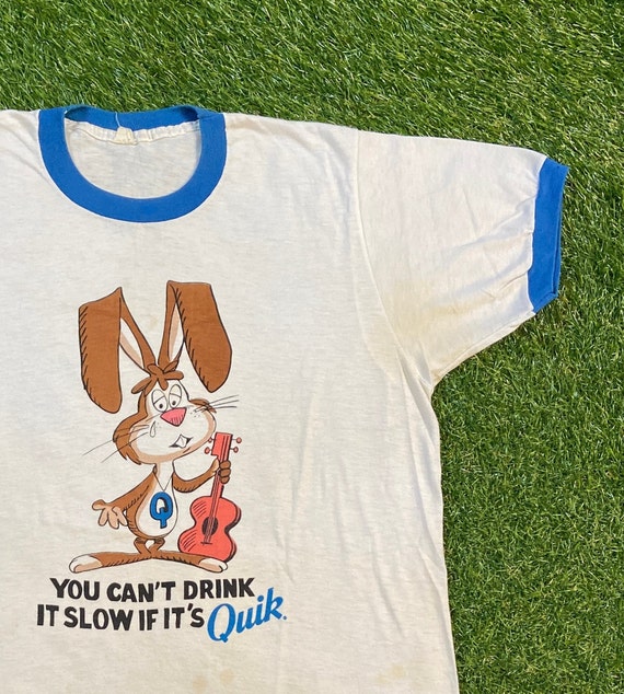 Vintage Nesquik Quik T Shirt Tee Made USA Size Xtra Large XL