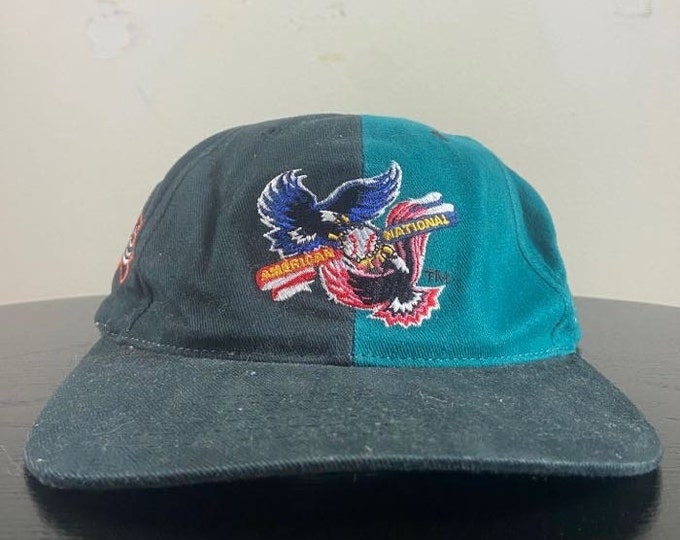 Vintage Baltimore Orioles vs Florida Marlins Strap Back Hat OSFA National League American League MLB Baseball 1990s 90s