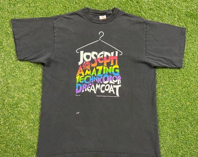Vintage Joseph and the Amazing Technicolor Dreamcoat T Shirt Tee Made USA Size Xtra Large XL Creative Entertainment Communication Media