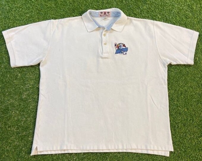 Vintage Orlando Solar Bears Polo Shirt Bao Resort Size Xtra Large XL NHL Hockey Florida Classic 1990s 90s