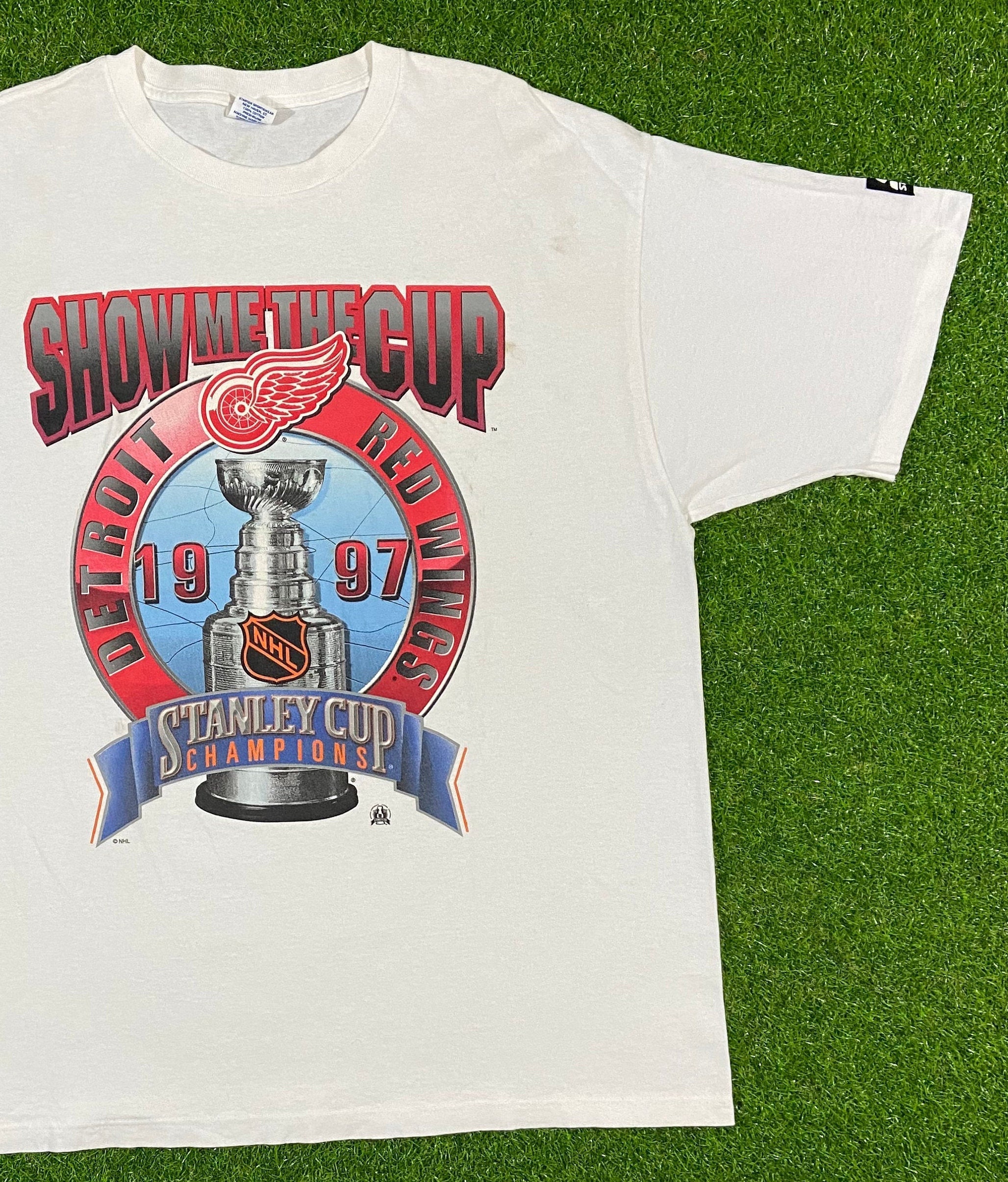 VTG Detroit Red Wings Vintage 1997 Stanley Cup Champions T-Shirt Size XL  Men's
