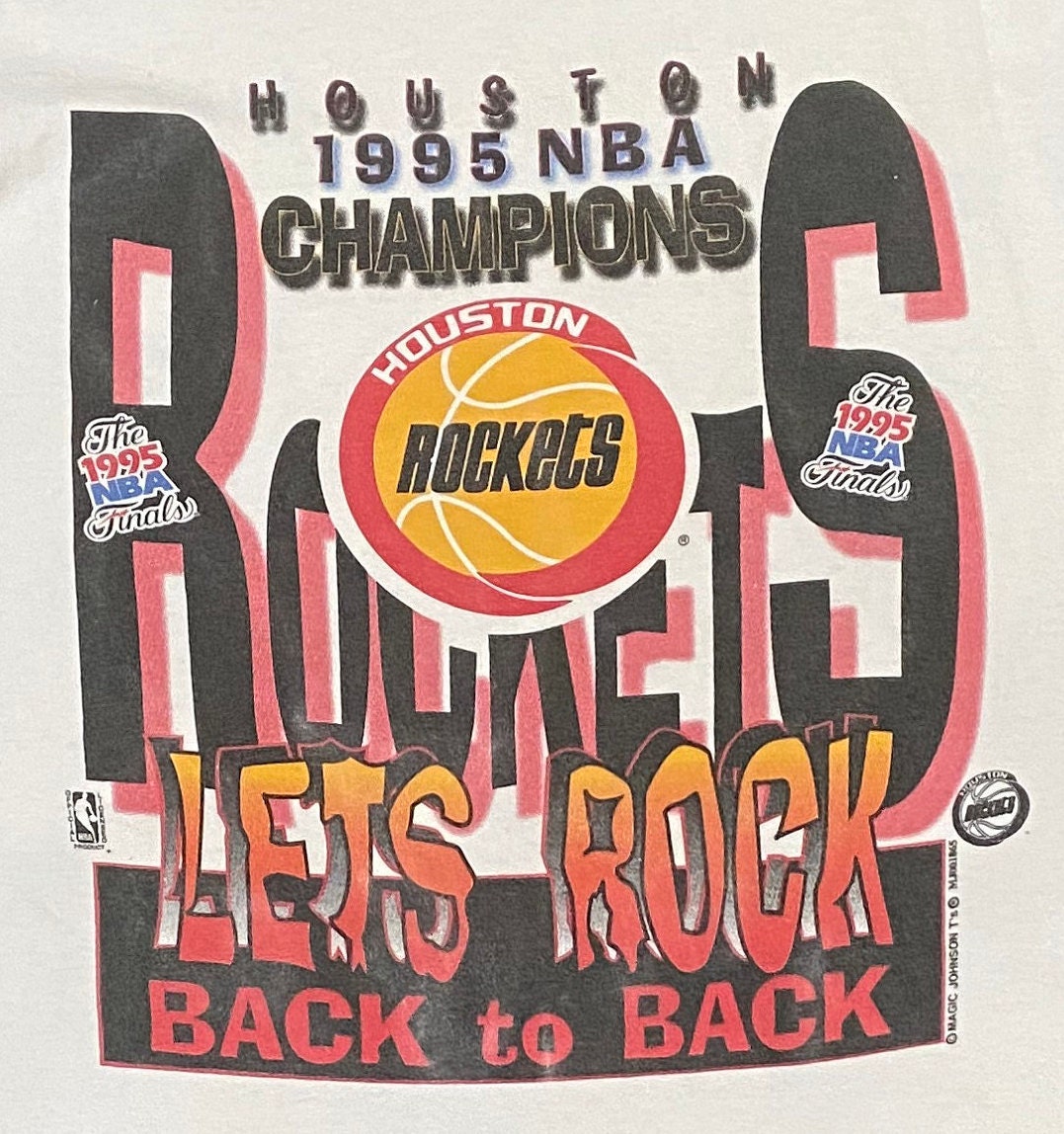 705Vintage Vintage Houston Rockets Back 2 Back NBA Champions T-Shirt