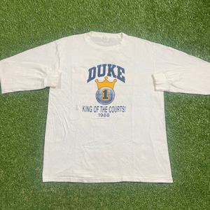 Vintage Duke University Blue Devils Long Sleeve Shirt Made Usa Size Xtra Large XL NCAA College Basketball North Carolina 1980s 80s