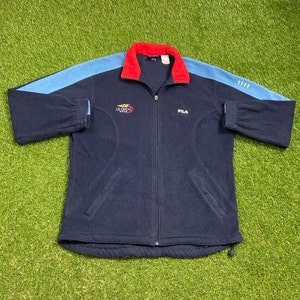 Vintage Tennis US Open 2002 Sweater FILA Size Medium M New York Serena Williams Andre Agassi Tennis 00s