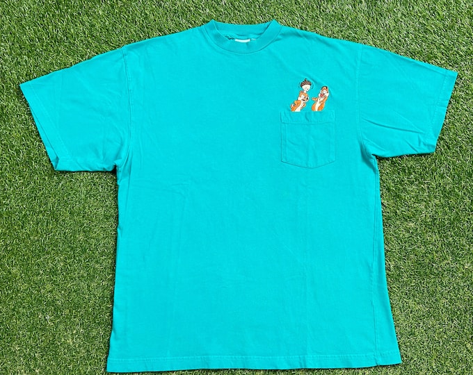 Vintage Chipmunks The Chip and Dales T Shirt Tee The Disney Store Size Large L Walt Disney World Magic Kingdom Disneyland Mickey Mouse 90s