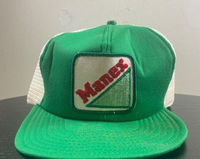 Vintage Manex Snapback Hat NCG Made USA OSFA Construction Tractor Agricultural Machinery Gardening Manufacturer 1980s 80s
