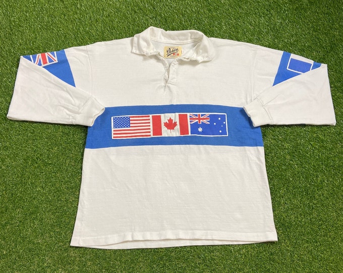Vintage Western Countries Sweatshirt Size Xtra Large XL UK USA France Canada Europe Quality Oversized Comfy Great Fit Original 90s Pull Over