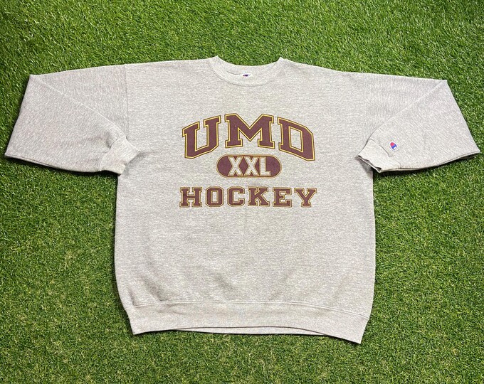 Vintage UMD Hockey Crewneck Sweatshirt Champion Size Large L University of Maryland Terrapins NCAA College DMV Pull Over 1990s 90s