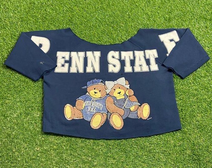 Vintage Penn State University Nittany Lions Cropped Crewneck Sweatshirt Size XXL 2XL NCAA College Football Pennsylvania 1990s 90s