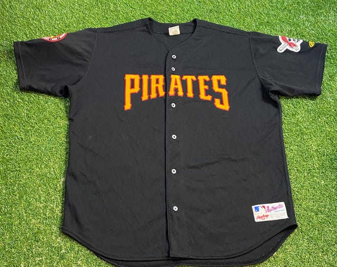 Vintage Pittsburg Pirates Jersey Rawlings Size 52 XXL MLB Baseball Pennsylvania Roberto Clemente 1990s 90s