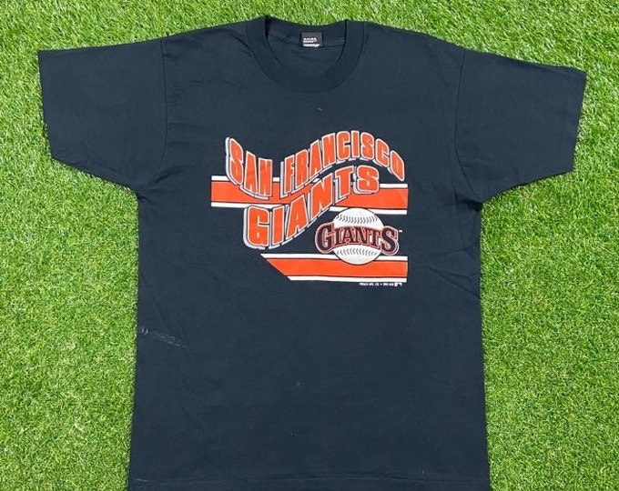 Vintage San Francisco Giants T Shirt Tee Screen Stars Made USA Size Xtra Large XL MLB Baseball National League Barry Bonds 1990s 90s