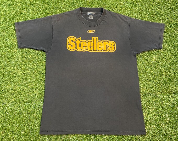 Vintage Pittsburgh Steelers T Shirt Tee Reebok Size Medium M NFL Football Pennsylvania 1990s 90s