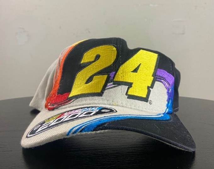 Vintage Jeff Gordon 24 Snapback Hat Chase Authentics OSFA NASCAR Racing Daytona 500 1990s 90s