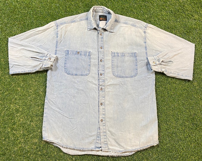 Vintage The Barefoot Company Button Down Shirt Wine Size Large L Classic Drink Alcohol Wine Night Life 1990s 90s