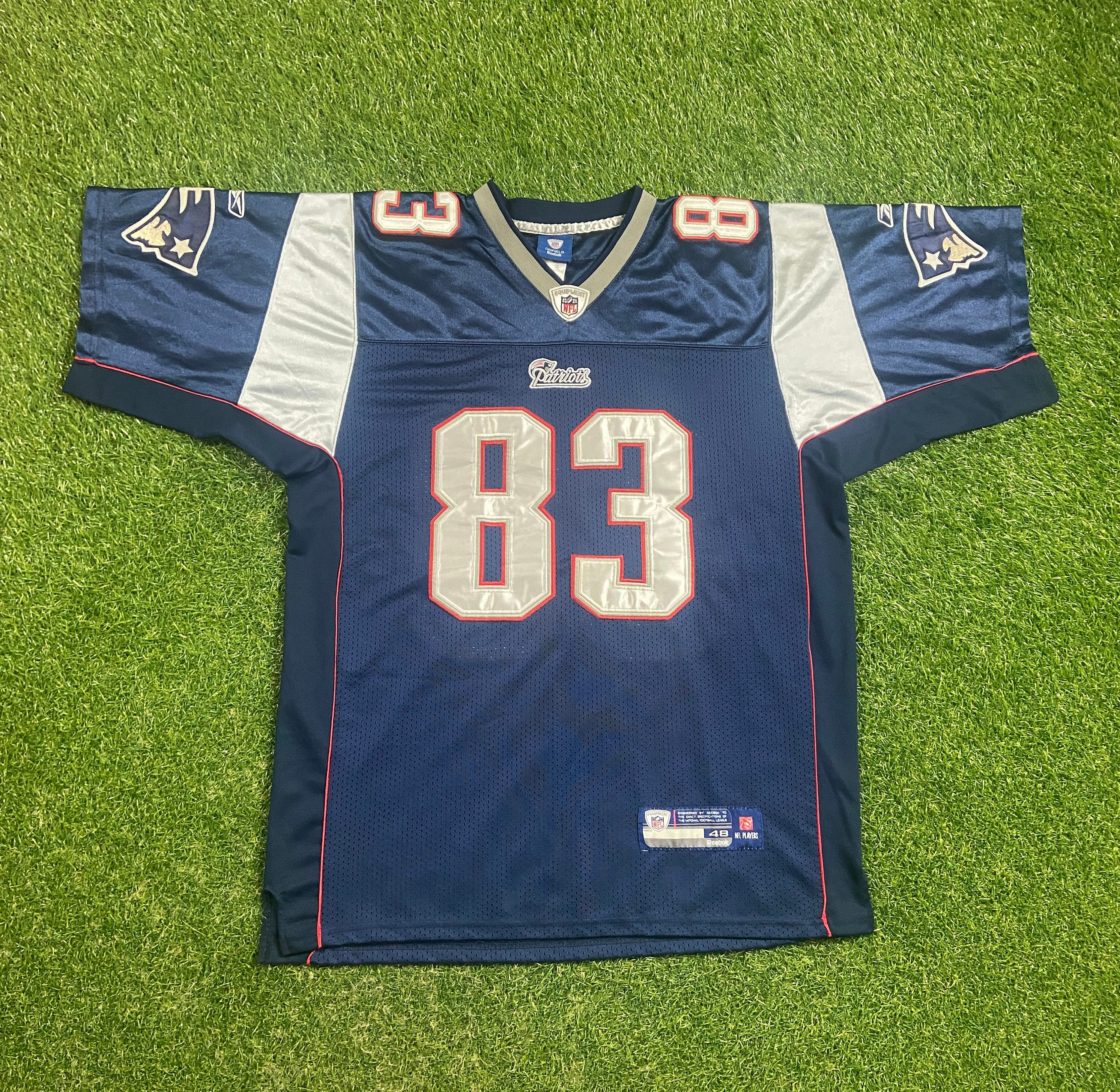 Vintage New England Patriots Wes Welker 83 Jersey Reebok Tamano XXL 2XL NFL Futbol AFC Autentico Super Bowl Boston Massachusetts 00s Etsy Mexico