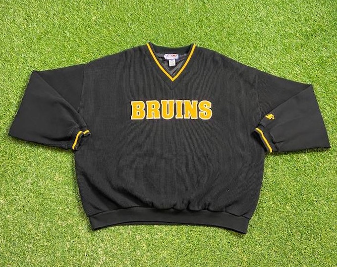Vintage Boston Bruins Crewneck Sweatshirt Size Xtra Large XL NHL Hockey Massachusetts New England 1990s 90s Pull Over Oversized