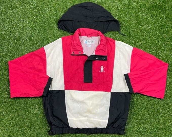 Vintage Van Heusen Windbreaker Jacket Size Xtra Large XL Fashion Clothing 1980s 80s Light