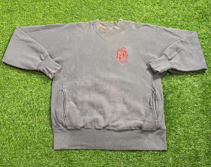 Vintage Delaware State University Crewneck Sweatshirt Champion Made USA Size Large L DSU Hornets 1990s 90s Pull Over Oversized