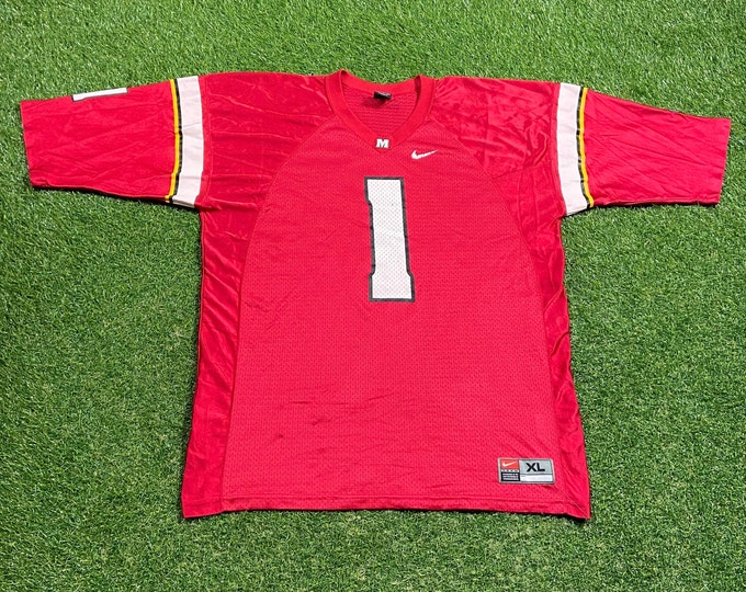 Vintage University of Maryland Jersey Nike Size Xtra Large XL Terrapins NCAA College Football DMV 1990s 90s