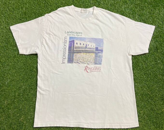 Vintage The John and Mable Ringling Museum of Art T Shirt Tee Size Xtra Large XL Sarasota Florida Exhibit Artist Naturalist 1990s 90s