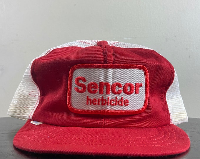 Vintage Sencor Herbicide Snapback Hat OSFA Irrigation Agricultural Gardening 1980s 80s