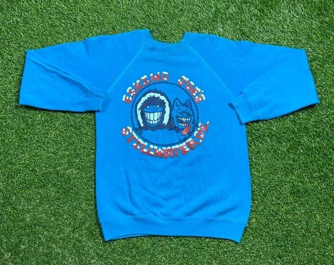 Vintage Eskimo Joe's Crewneck Sweatshirt Hanes Made USA Size Small S Restaurant Juke Joint Stillwater Oklahoma 1990s 90s Pull Over