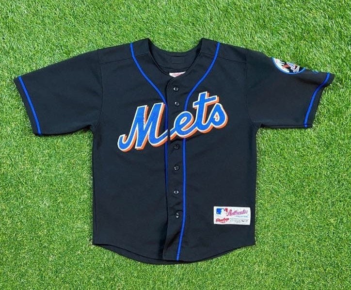 New York Mets Jersey / Majestic / Blue Button Up / L / Large / NY Mets