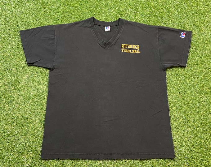 Vintage Pittsburgh Steelers T Shirt Tee Russell Athletic Made USA Size Xtra Large XL NFL Football Pennsylvania 1990s 90s