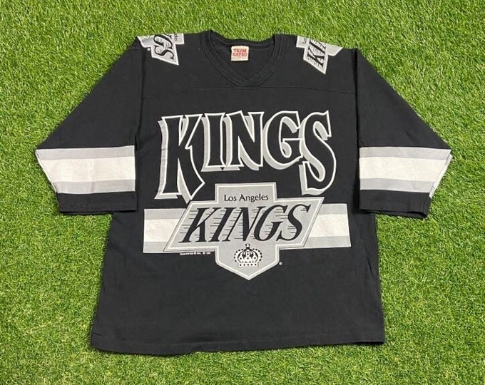 Vintage Los Angeles Kings T Shirt Tee Made USA Size Large L NHL Hockey Beverly Hills LA California 1990s 90s