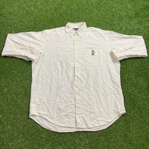 Vintage Polo Ralph Lauren Button Down Shirt Size Large L Quality RL American Apparel Bear Horse 1990s 90s
