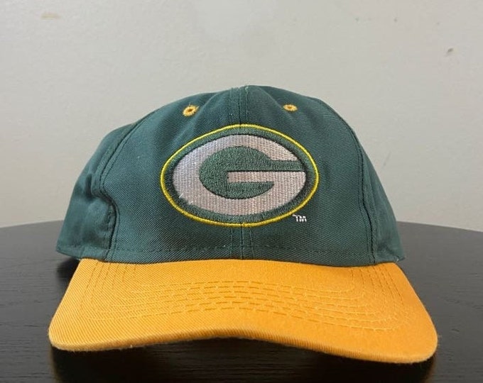 Vintage Green Bay Packers Snapback Hat Cap Logo 7 Youth OSFA NFL Football Wisconsin Pack Cheese Head 1990s 90s Kids Children
