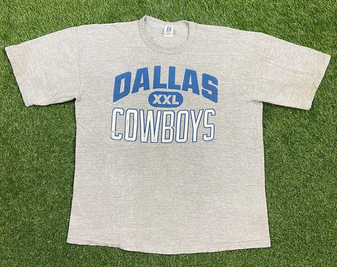Vintage Dallas Cowboys T Shirt Tee Logo 7 Made USA Size XXL 2XL NFL Football Texas 1990s 90s Soft
