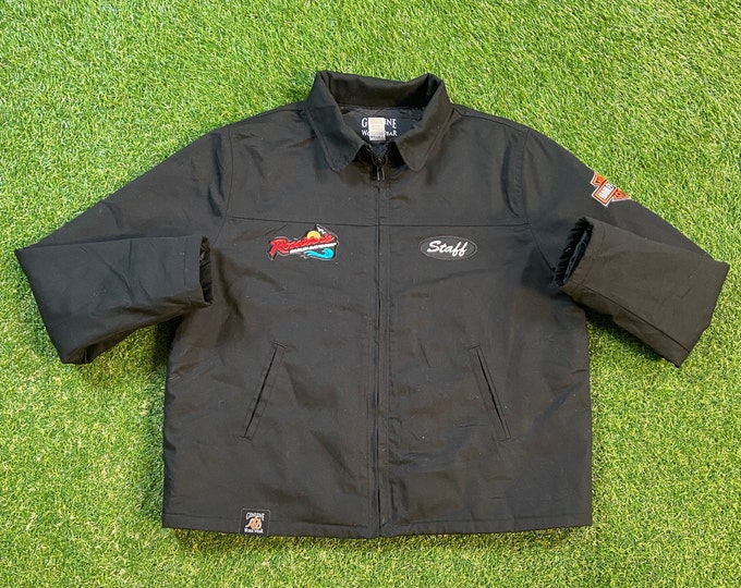 Vintage Harley Davidson Rossiter's Jacket Made USA Size Xtra Large XL Sarasota Florida HOG 3D Motorcycle Truckers Biker 1990s 90s