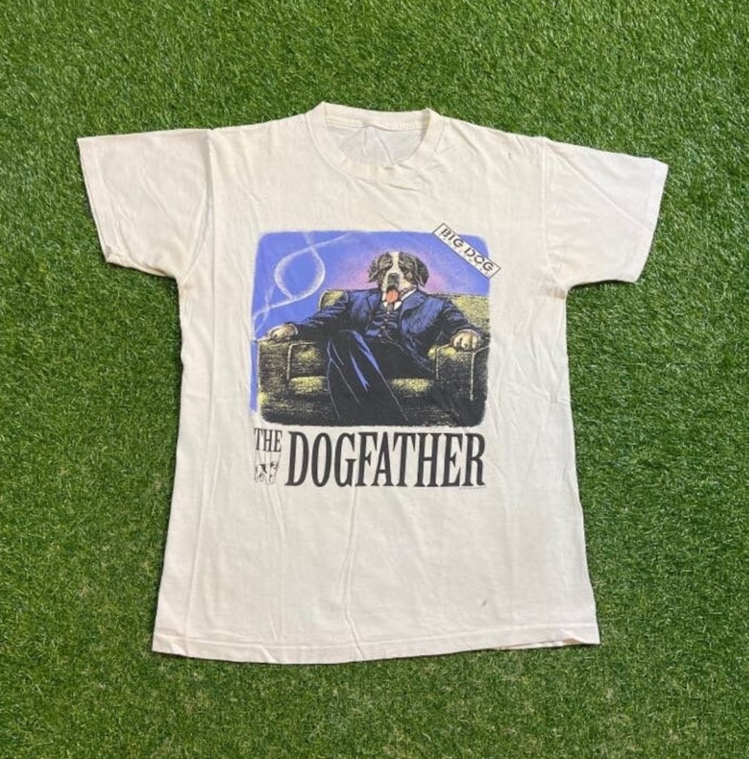Vintage Big Dogs the Dogfather T Shirt Tee Size Small S Puppy Dog