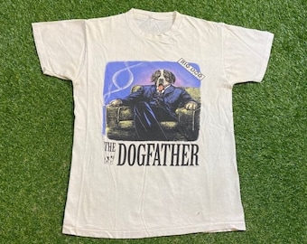 Vintage Big Dogs the Dogfather T Shirt Tee Size Small S Puppy Dog
