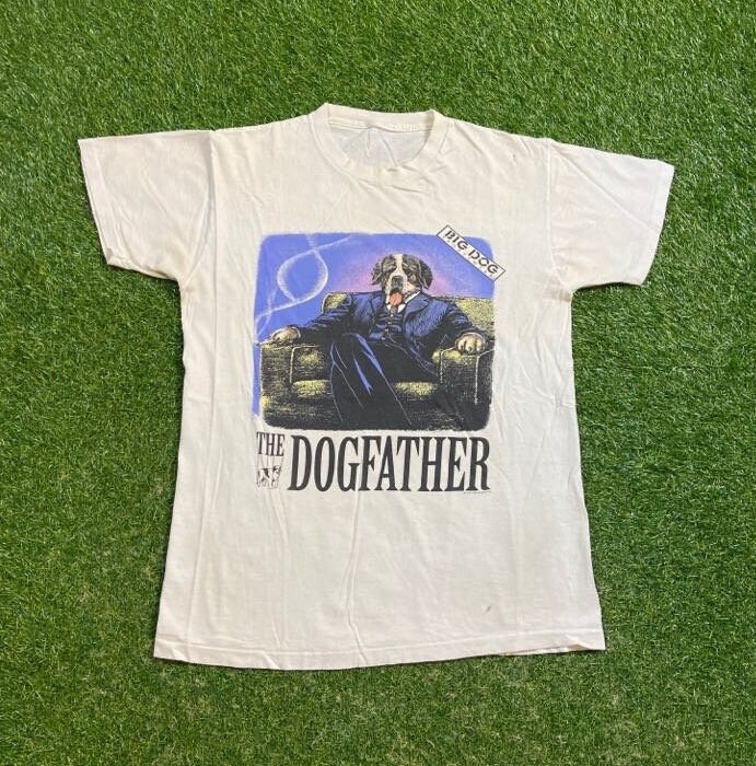 Vintage Big Dogs the Dogfather T Shirt Tee Size Small S Puppy Dog
