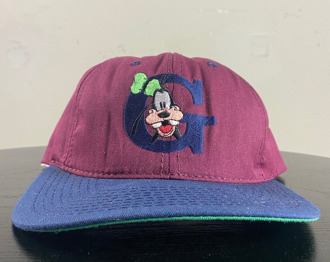 Vintage Goofy Snapback Hat Cap The Disney Store Made USA OSFA Walt Disney World WDW Magic Kingdom Disneyland 1990s 90s