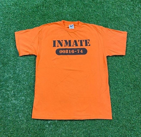 Vintage Inmate 00816-74 T Shirt Tee TNT Size Large L Prison Jail