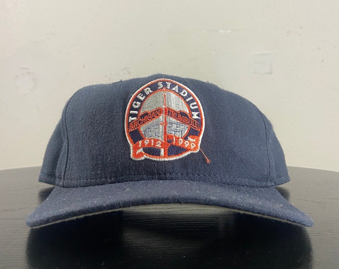 Vintage Detroit Tigers Snapback Hat New Era Made USA OSFA Michigan MLB Baseball Tigers Stadium Classic 1990s 90s