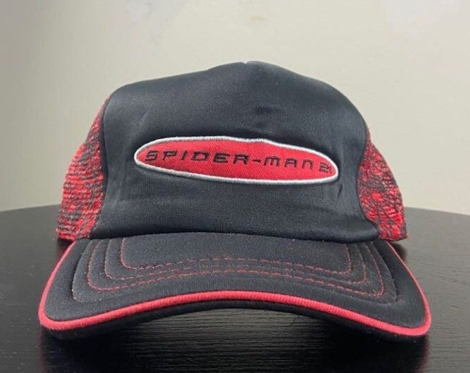 Vintage Spider Man 2 Snapback Hat ABG Accessories OSFA Marvel Comics Superhero Mega 00s Blockhead Film Promo Peter Parker