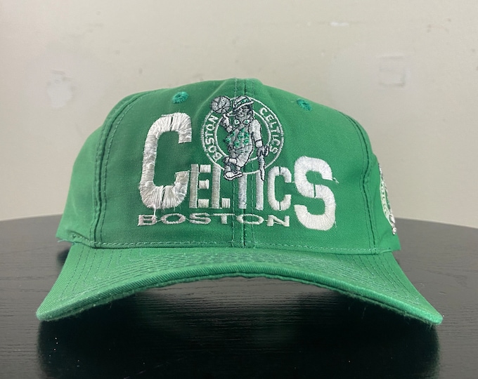 Vintage Boston Celtics Snapback Hat OSFA NBA Basketball New England Massachusetts Bird 1990s 90s