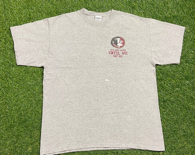 Vintage Florida State University Seminoles T Shirt Tee Size Large L NCAA College Football Tallahassee FSU 1990s 90s