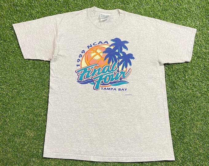 Vintage Final Four 1999 T Shirt Tee Size Large L Tampa Bay Florida NCAA College Basketball March Madness 1990s 90s