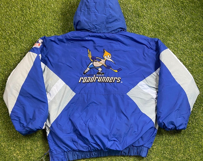 Vintage Phoenix Roadrunners Jacket Starter Size Xtra Large XL NHL International Hockey League IHL Arizona Puffer Coat 1990s 90s