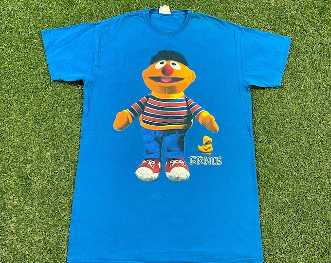 Vintage Ernie T Shirt Tee Size XXL 2XL Sesame Street Big Bird Elmo PBS Classic Children TV Show 1990s 90s