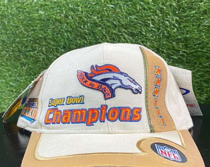 Vintage Denver Broncos 1999 Super Bowl XXXIII Champions Strap Back Hat Cap OSFA NFL Football John Elway Colorado 1990s 90s
