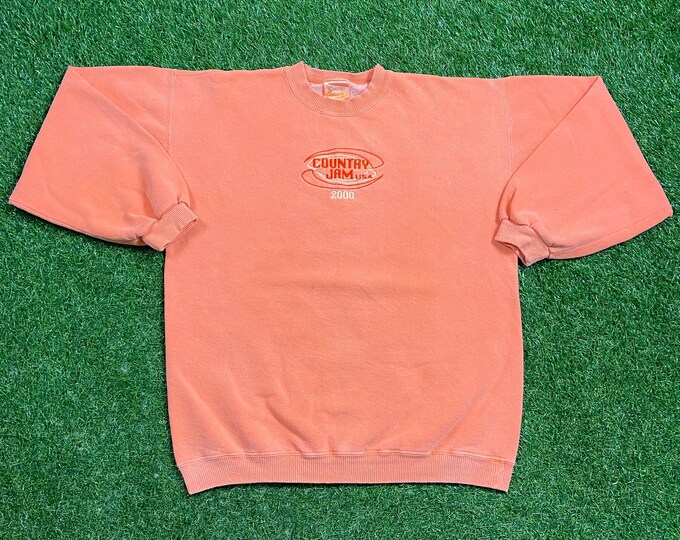Vintage Country Jam USA 2000 Crewneck Sweatshirt Santee Size Large L Country Music Festival Authentic 00s Pull Over Oversized